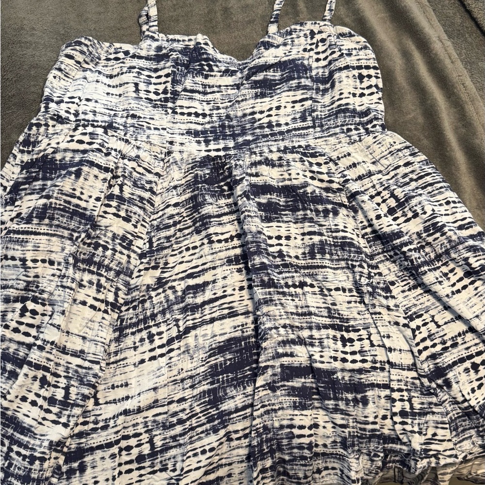 Torrid Navy and Cream Mini Dress